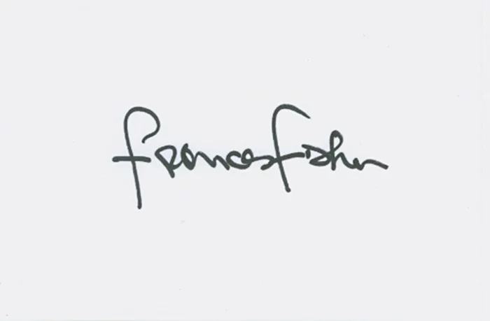 Frances Fisher autograph