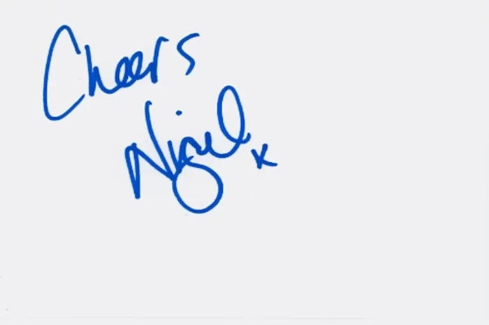 Nigel Lythgoe autograph