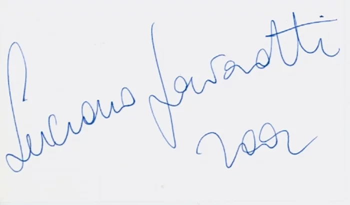 Luciano Pavarotti autograph