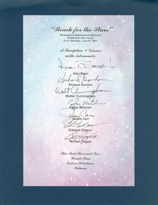 Program Signed By Seven Astronauts autograph