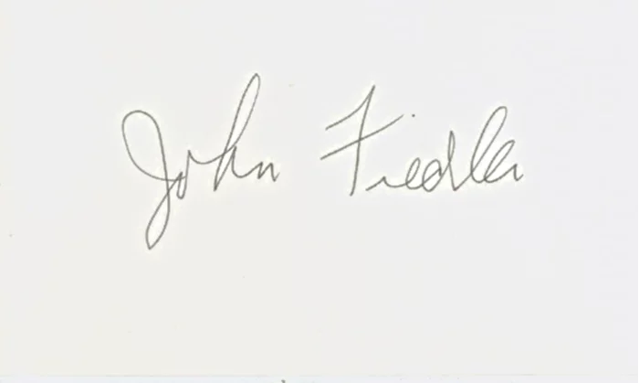 John Fiedler autograph