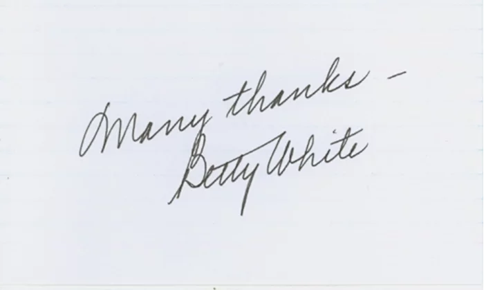 Betty White autograph