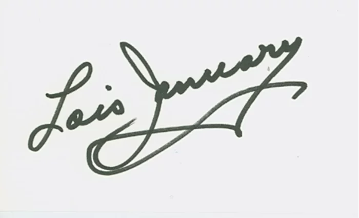 Lois January autograph