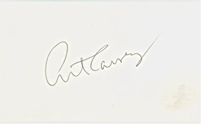 Art Carney autograph