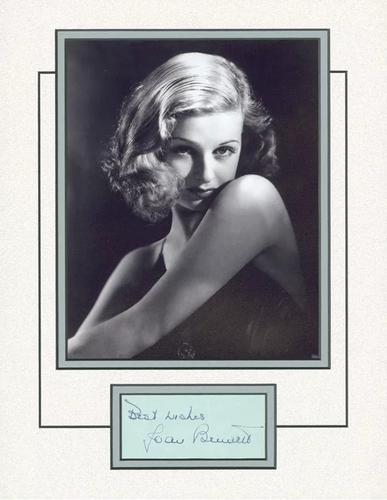 Joan Bennett autograph