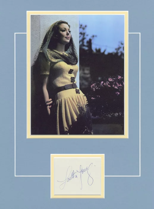 Loretta Young autograph