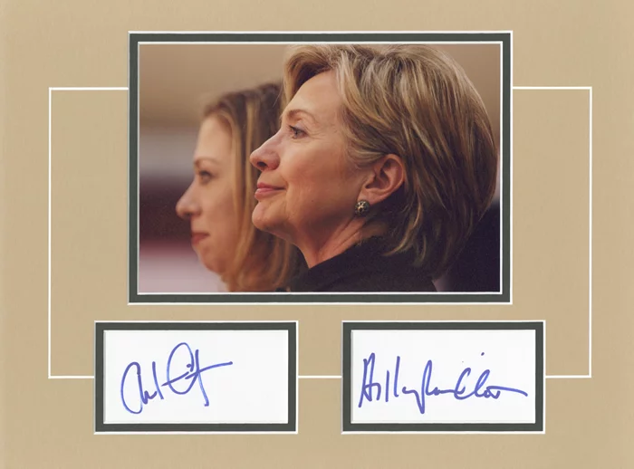 Hillary and Chelsea Clinton autograph