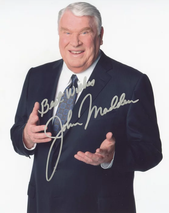 John Madden autograph