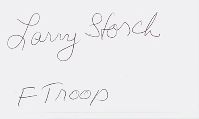 Larry Storch autograph