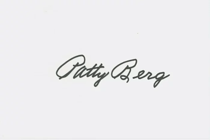 Patty Berg autograph