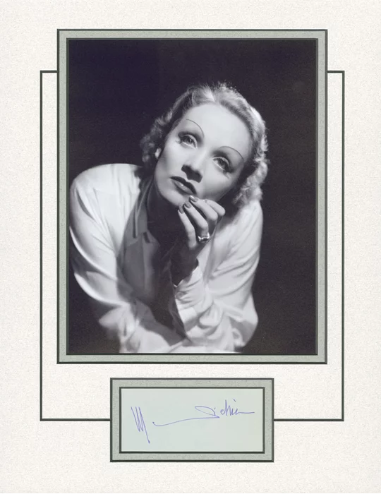 Marlene Dietrich autograph