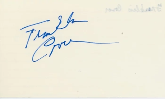 Franklin Cover autograph