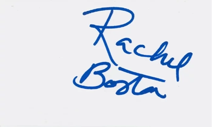 Rachel Boston autograph