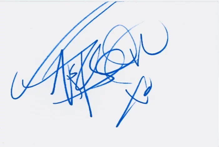 Persia White autograph