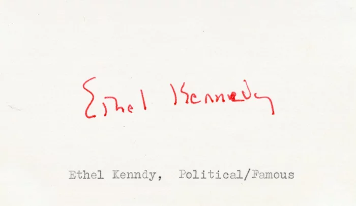 Ethel Kennedy autograph