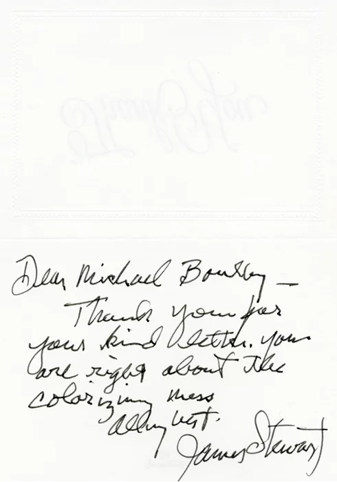 James Stewart autograph