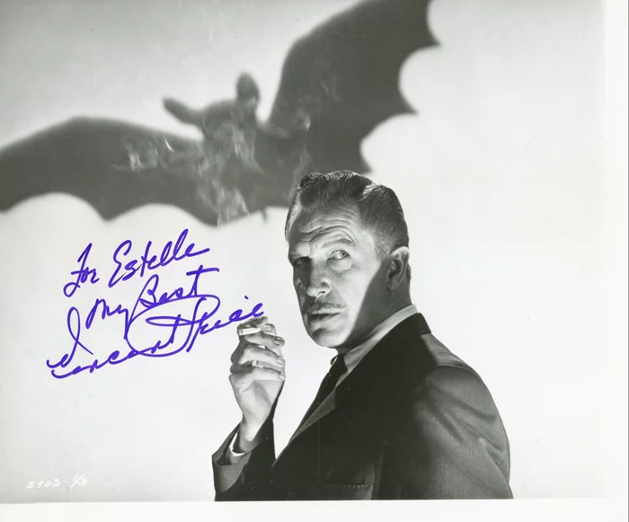 Vincent Price autograph