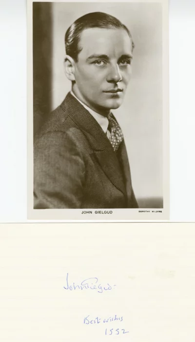John Gielgud autograph