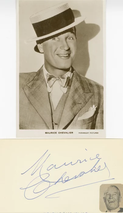 Maurice Chevalier autograph