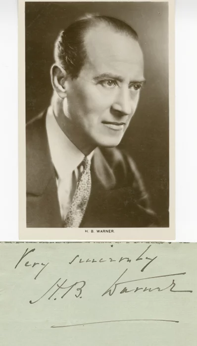 H.B. Warner autograph