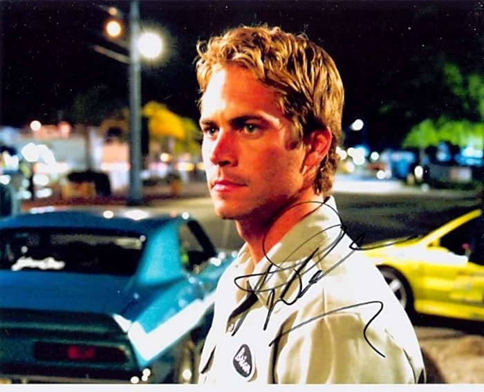 Paul Walker autograph