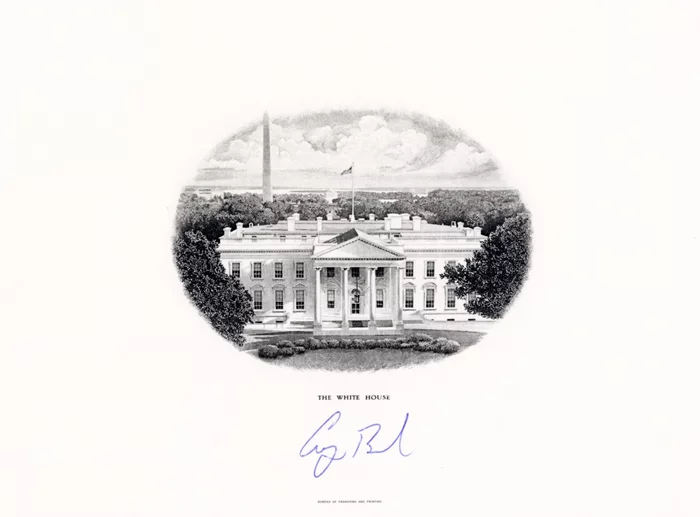 George Bush autograph