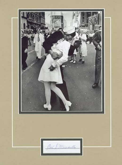 V-J Day Nurse and Sailor autograph