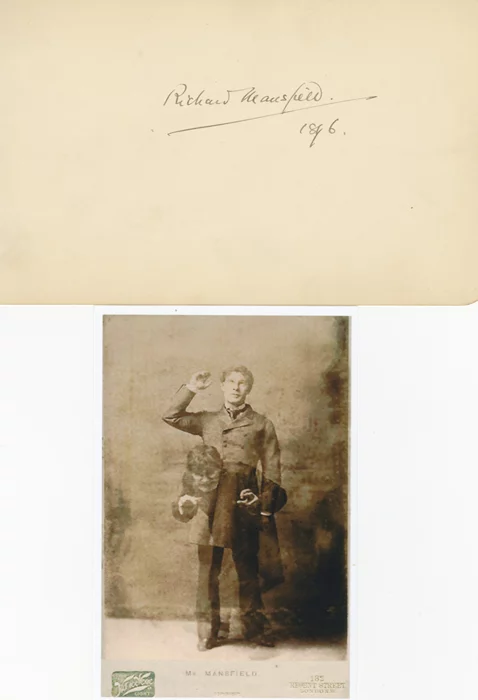 Richard Mansfield autograph