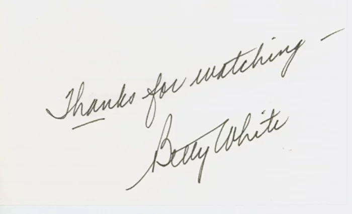 Betty White autograph