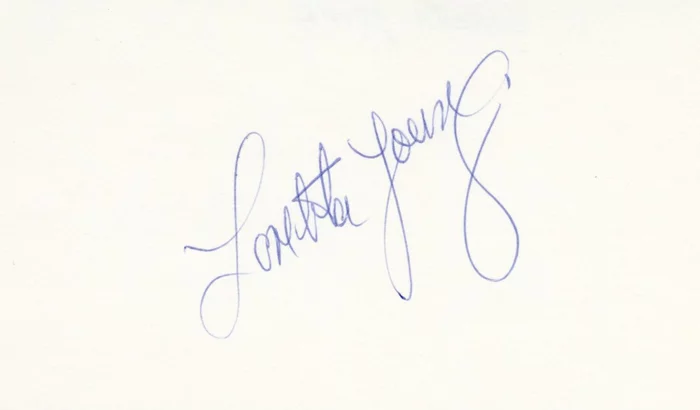 Loretta Young autograph