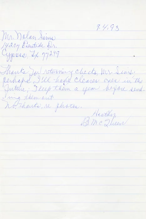 Butterfly McQueen autograph