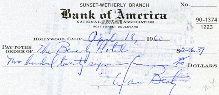 Warren Beatty autograph