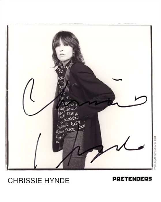 Chrissie Hynde autograph