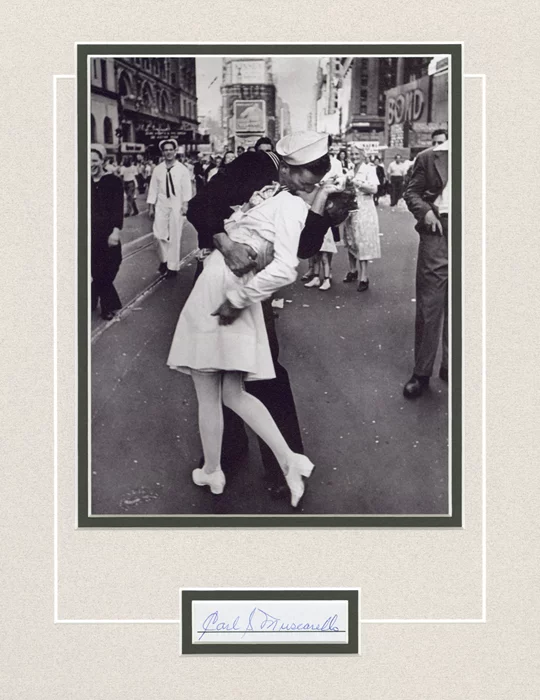 V-J Day Nurse and Sailor autograph