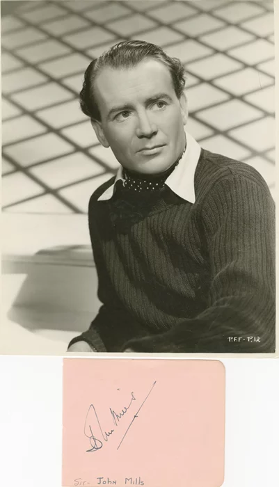 John Mills autograph