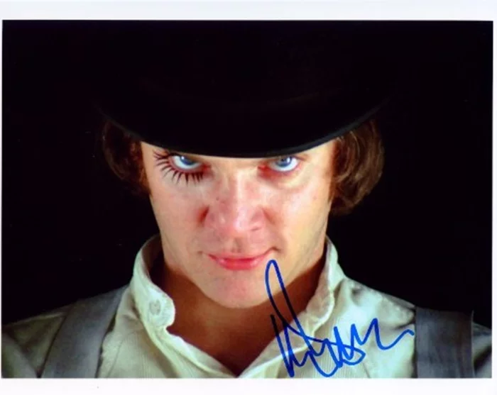Malcolm McDowell autograph