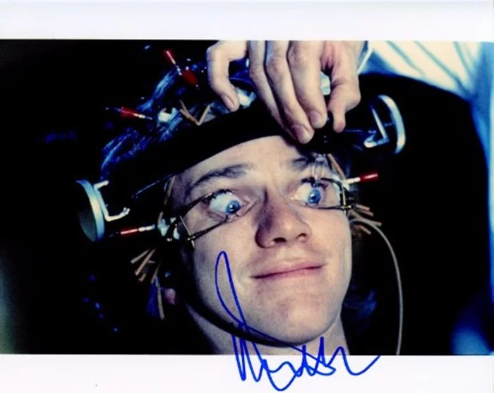 Malcolm McDowell autograph