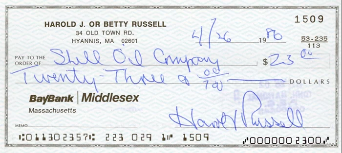 Harold Russell autograph