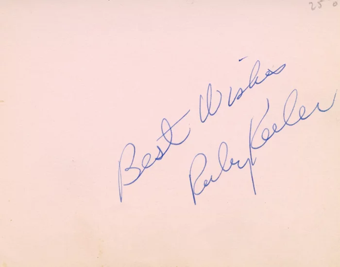 Ruby Keeler autograph