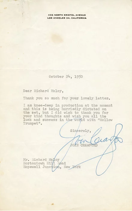 Joan Crawford autograph