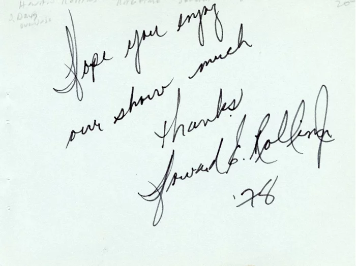 Howard Rollins autograph