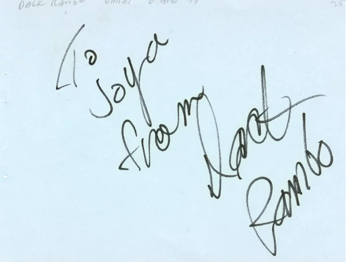 Dack Rambo autograph
