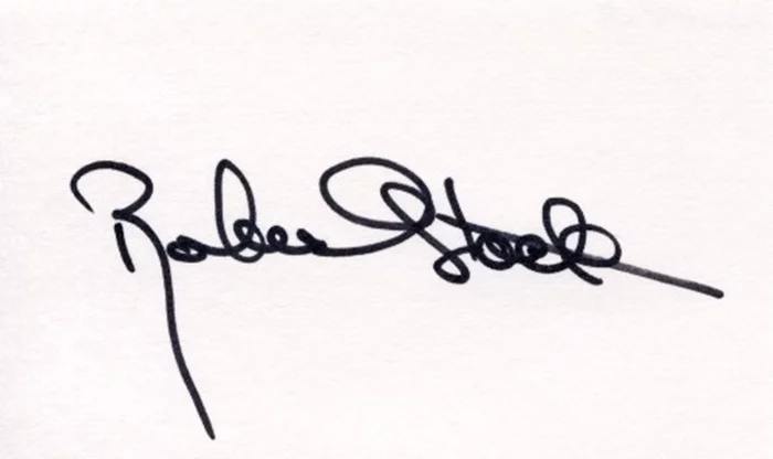 Robert Stack autograph