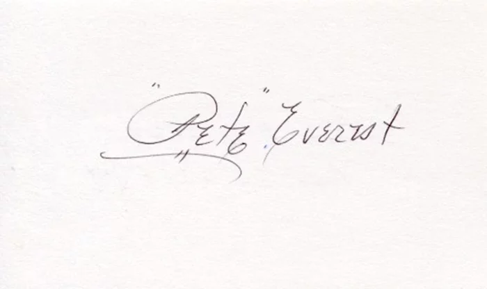 Pete Everest autograph