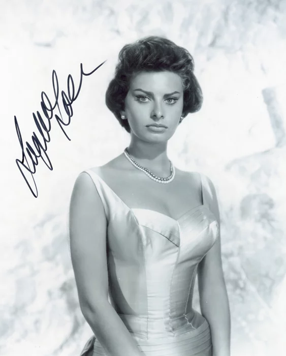 Sophia Loren autograph