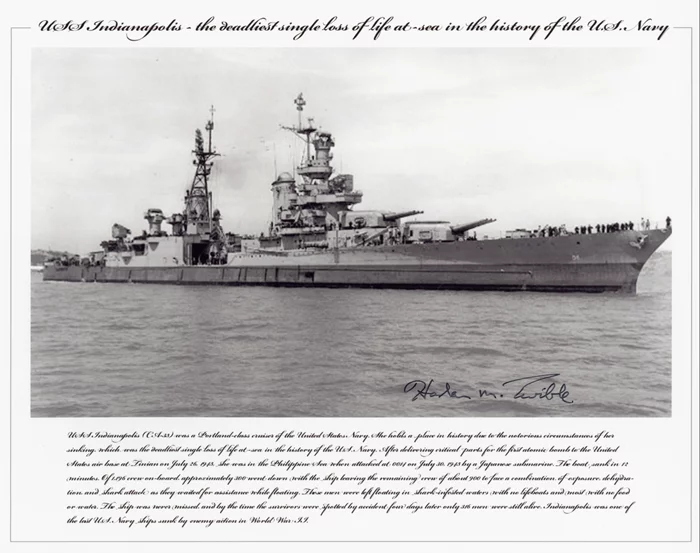 USS Indianapolis autograph