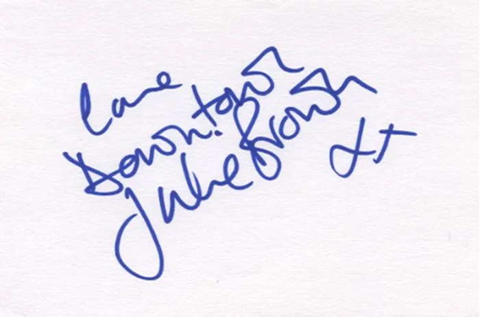 Downtown Julie Brown autograph