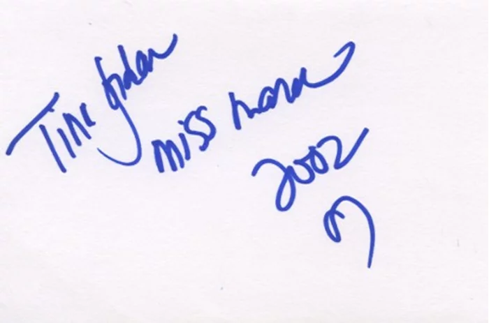 Tina Jordan autograph