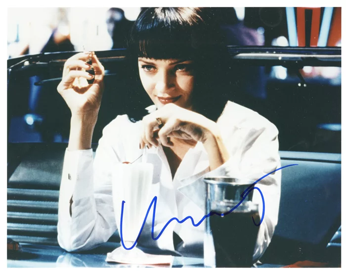 Uma Thurman autograph
