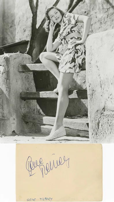 Gene Tierney autograph